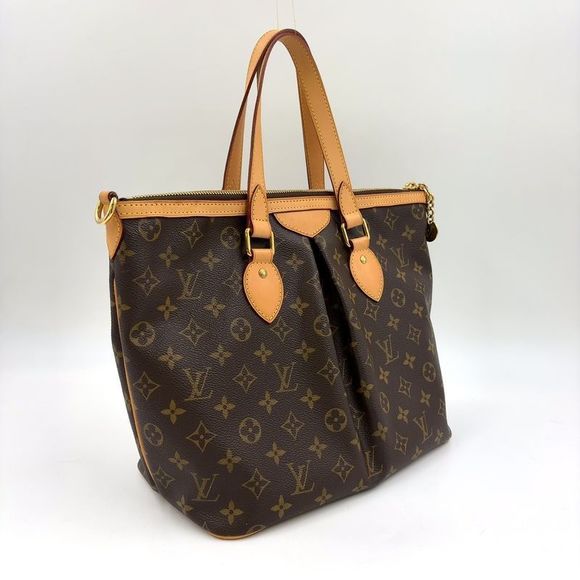 Louis Vuitton Palermo PM Monogram Leather X PVC Brown Handbag M40145 - Picture 2 of 15